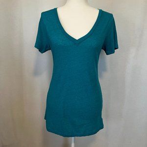 Women's Vintage Old Navy Brand Blue Medium V-Neck Tee